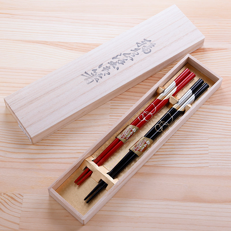 夫婦箸 雪月花〈大藤漆器店〉