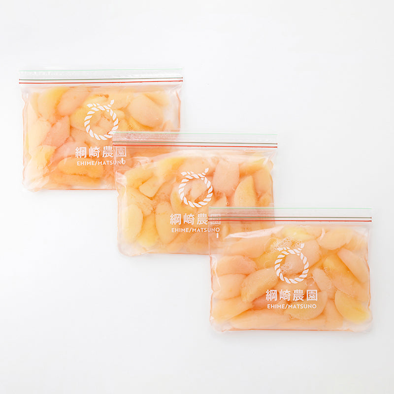 樹上完熟もものシロップ煮【3袋】〈綱崎農園〉