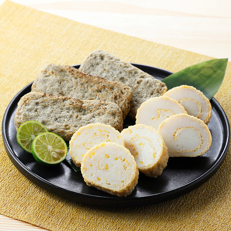 オリジナルあげ巻【2本】＋じゃこ天【8枚】セット〈田中蒲鉾本店