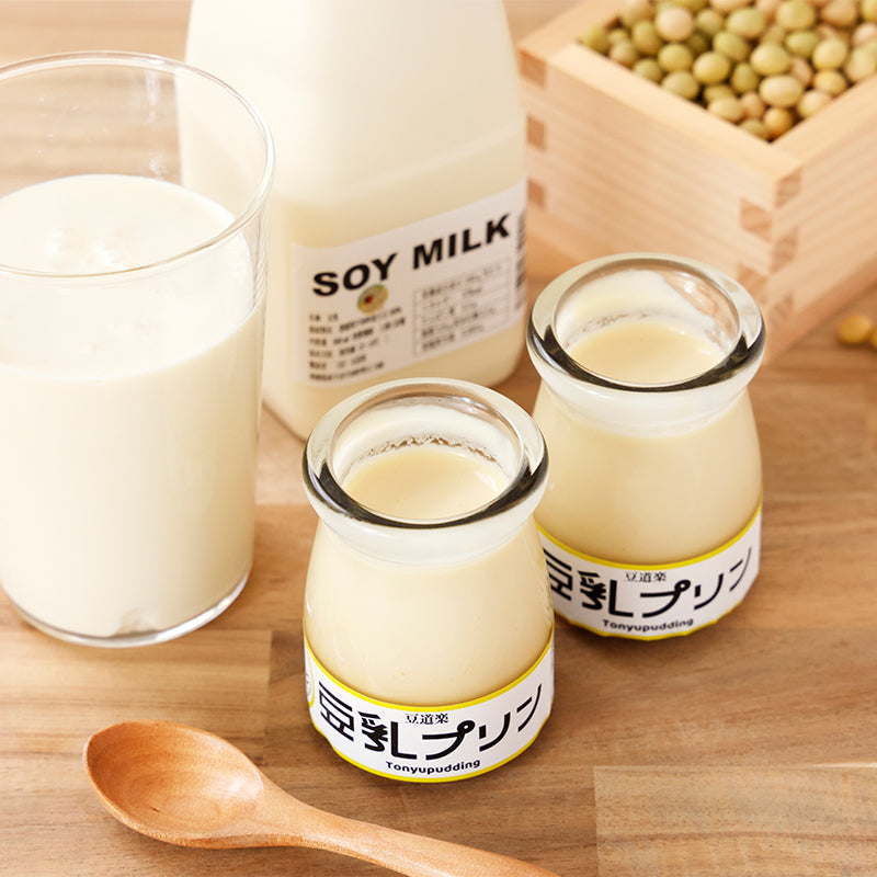 豆乳セット【豆乳プリン6本、無調整豆乳6本】 〈豆道楽〉